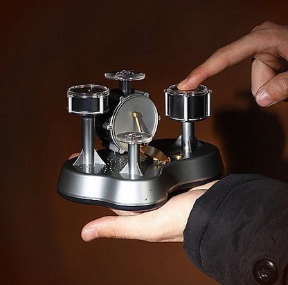 Mini Electronic Finger Drum Set Touch Sensitive Desktop Percussion Toy with Light-Up Game Mode Novelty Gift for Kids and Musicians