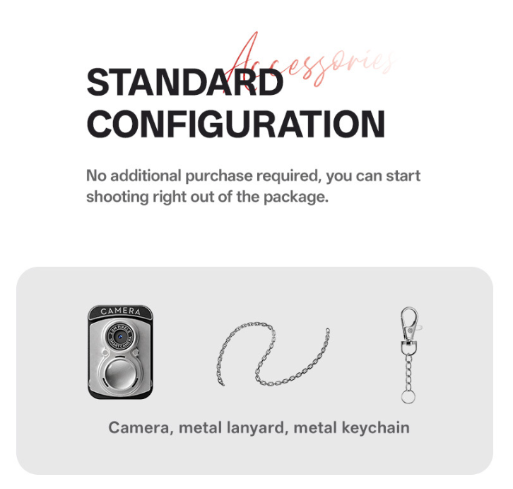 Retro Design Mini Digital Thumb Camera for Students - 2.0MP Video Recording with 16GB TF Card and 6 Style Filters - Compact CCD Style