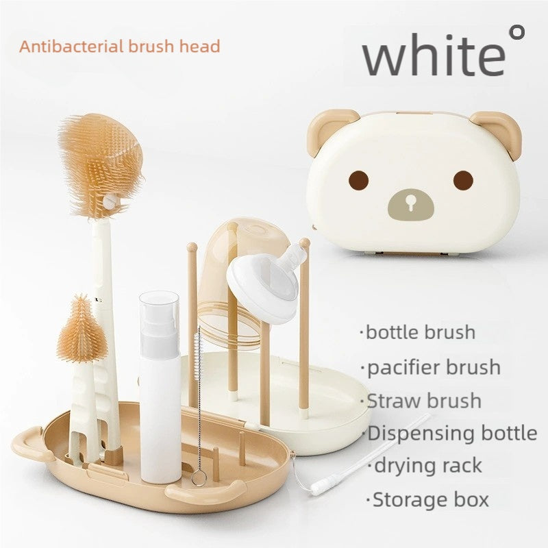 2pc*Effortless & Hygienic Portable Baby Bottle Cleaning Set(white)