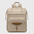 Multifunctional Diaper Bag Backpack(Apricot) - Large Capacity & Organized Storage for Baby Essentials