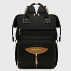 Multifunctional Diaper Bag Backpack(Black) - Large Capacity & Organized Storage for Baby Essentials