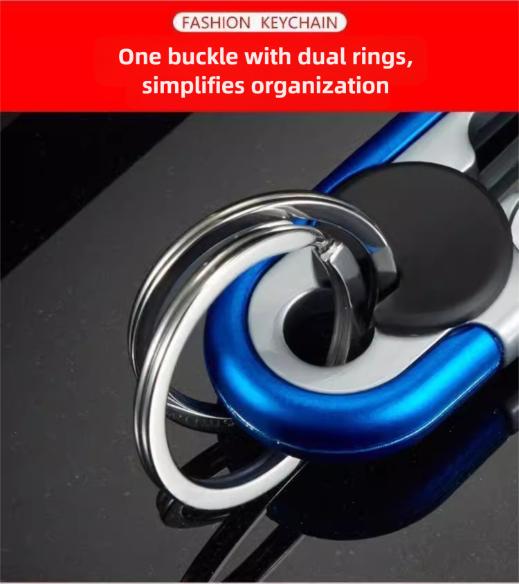 3pc Red Durable Zinc Alloy Carabiner Keychain – Secure Twist Lock & Dual Key Rings