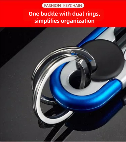 3pc Red Durable Zinc Alloy Carabiner Keychain – Secure Twist Lock & Dual Key Rings
