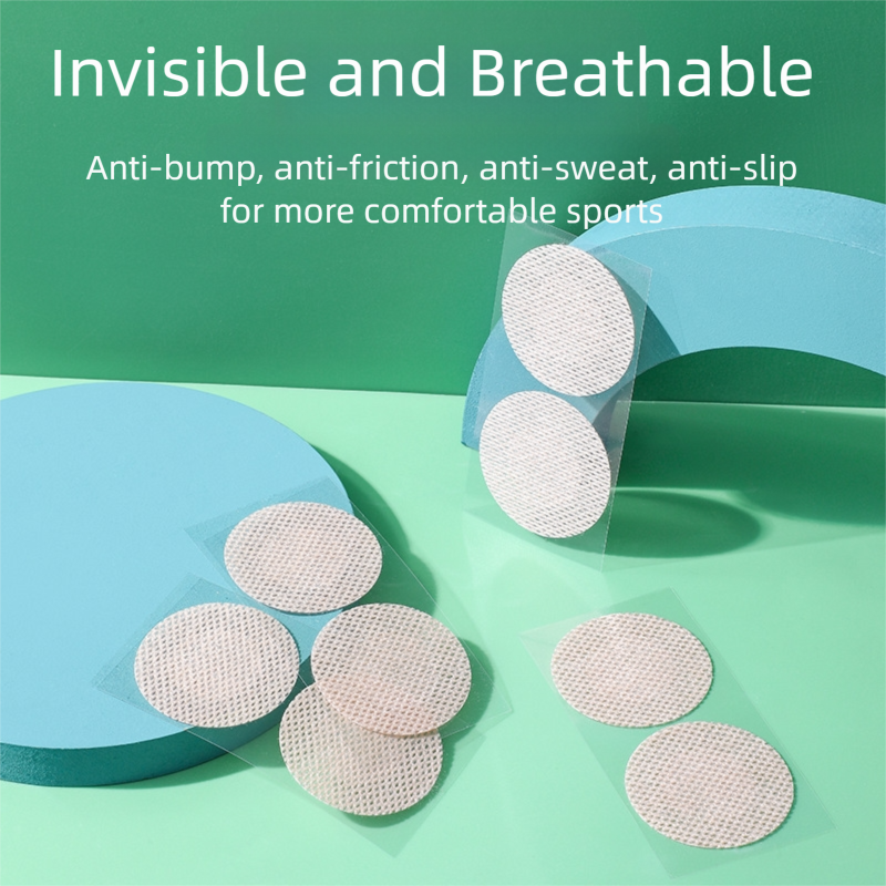 Men's White Invisible Chest Sticker (3.5cm) - TPU Anti-Scratch Sports Style