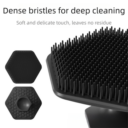 4-Pack Silicone Face Scrubber & Gentle Exfoliator – Antimicrobial Facial Cleansing, Multi-Color Brush Set