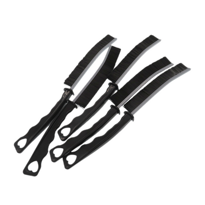5-Pack Black Hard Bristle Crevice Brush (225 * 16mm) – Multifunctional Gap Cleaner, for Bathroom Household Kitchen Tiles Window Crevice Cleaning