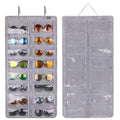 16 Slot Grey Felt Hanging Sunglass Organizer(40 * 80 CM) – Foldable Wall Mount Eyewear Storage Rack