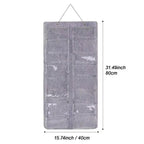 16 Slot Grey Felt Hanging Sunglass Organizer(40 * 80 CM) – Foldable Wall Mount Eyewear Storage Rack