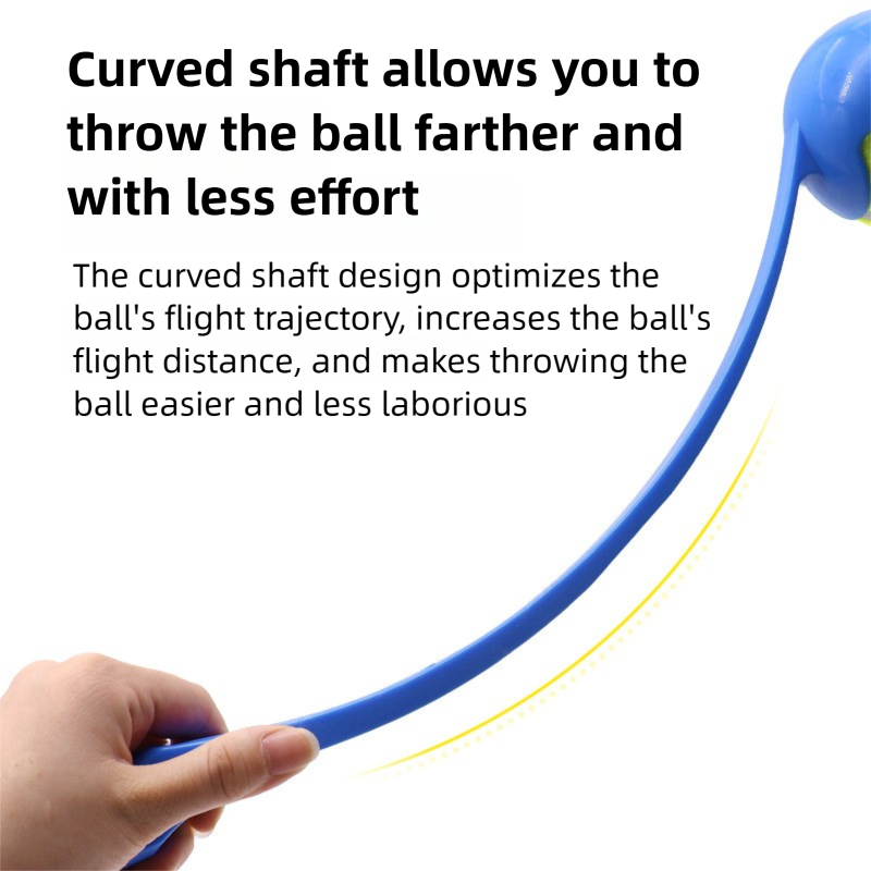 3-Pack Green PP Dog Tennis Ball Launcher Stick(48 × 8 CM) - Manual Fetch Thrower for Long Distance Outdoor Training & Hands-Free Pickup