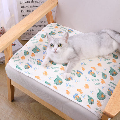 2-Pack Black Cat Pet Summer Cooling Latex Pad (L Size: 60*45cm) - Breathable Ice Silk & Latex-Filled Dog Bed Cat Sleeping Mat with Non-Slip Base