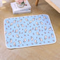 2-Pack Blue Fish Pet Summer Cooling Latex Pad (XL Size: 70*50cm) - Breathable Ice Silk & Latex-Filled Dog Bed Cat Sleeping Mat with Non-Slip Base