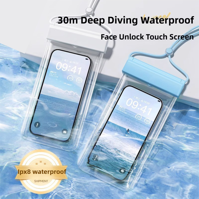 3-PCS Purple IPX8 Waterproof Phone Pouch(19×11 CM) - Universal Touch Screen & Underwater Photo Case for Swimming, Snorkeling, and Beach