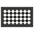 Black Checkered Design Loofah Texture Shower Mat (50x80cm) - Non-Slip PVC Bathroom Floor Mat, Quick-Draining, Anti-Mould & Massage Pad