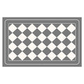 Grey Checkered Design Loofah Texture Shower Mat (50x80cm) - Non-Slip PVC Bathroom Floor Mat, Quick-Draining, Anti-Mould & Massage Pad
