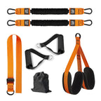 Orange (150lb)Heavy Duty Pull-Up Assist Strap System With Foam Handles - Adjustable Resistance Trainer for Pull-Ups and Home Gym Workouts