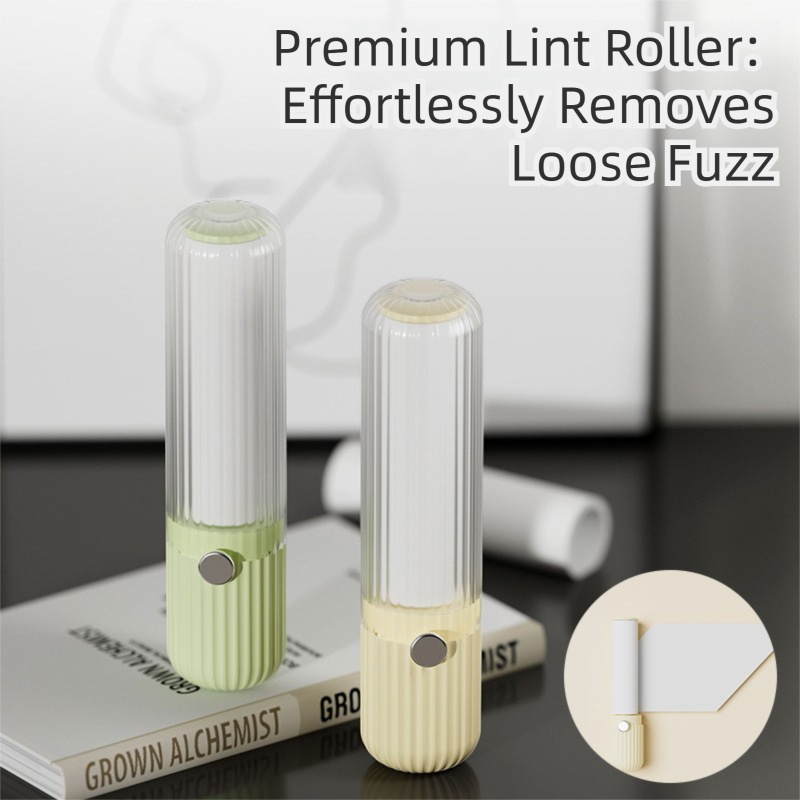 Green Portable Mini Lint Roller Set for Pet Hair Cleaning - 6 Refills (180 Sheets Total), Sticky Dust Remover Brush for Clothes & Travel