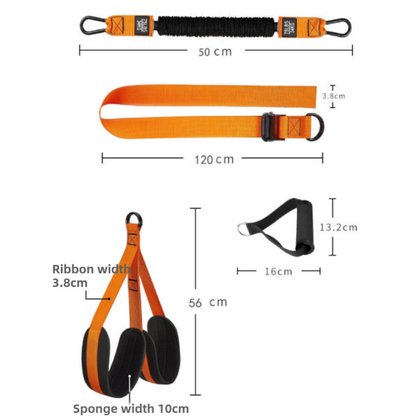 Black (300lb)Heavy Duty Pull-Up Assist Strap System With Foam Handles - Adjustable Resistance Trainer for Pull-Ups and Home Gym Workouts