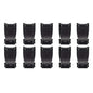 10 Pack Black MOLLE Clip Tactical Strap-Management Tool -  Ultralight Portable Backpack Buckle for Tactical Outdoor Gear Attachment