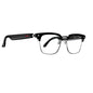 Black Comfortable AI Smart Anti-Blue Light Half-Rimmed Glasses - Lightweight, Stereo Audio, Clear Noise Reduction, All-Day Wear