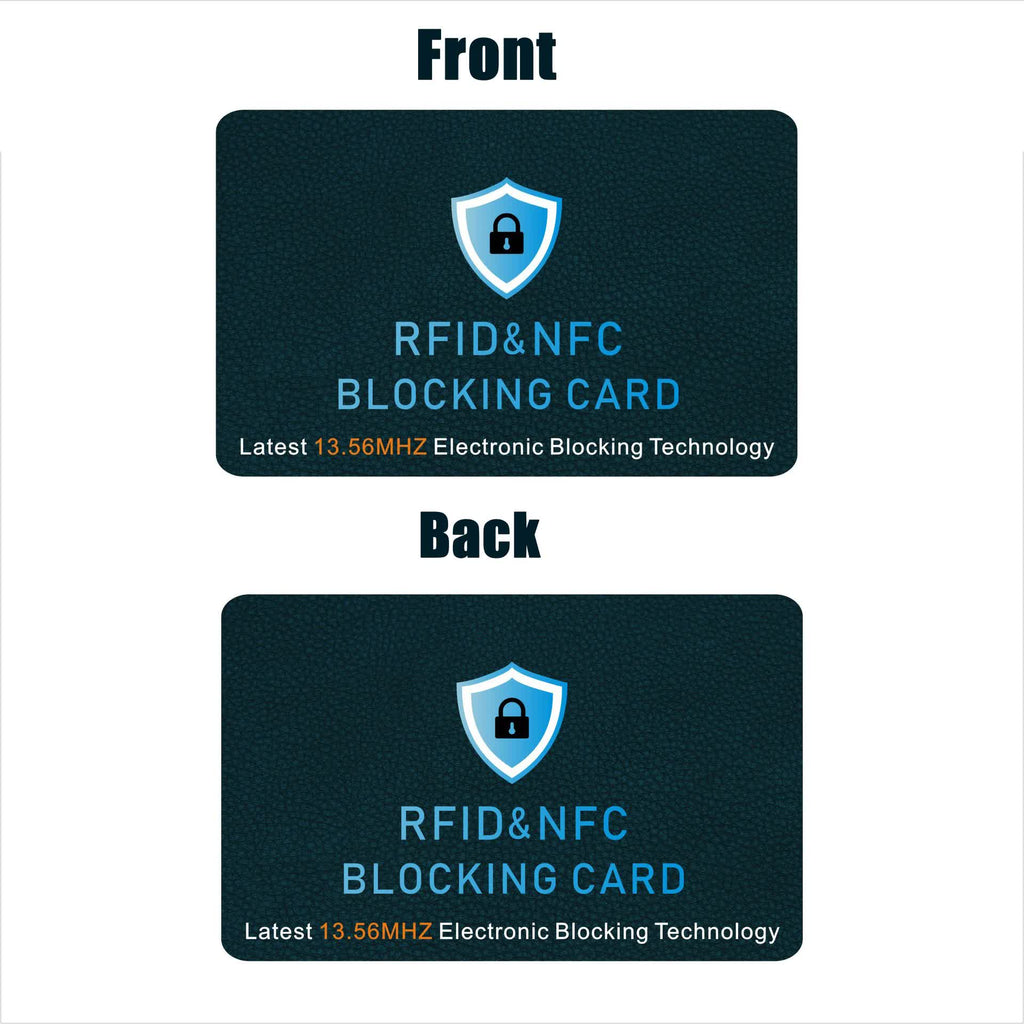 Dark Blue Style RFID & NFC Blocking Card Set (5 Pack) - Contactless NFC ID / Credit Card Protection, Anti-Skimming Shield for Wallet