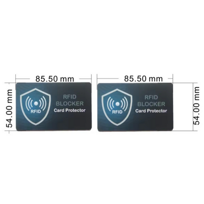 Black White Style RFID & NFC Blocking Card Set (5 Pack) - Contactless NFC ID / Credit Card Protection, Anti-Skimming Shield for Wallet