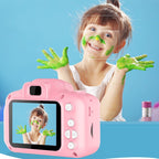X2 Blue Single Lens Kids Carrot Bunny Digital Camera - Multi-Functions With 20MP Interpolation, Photo & Multiple Filters, 1080P Video and Game