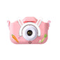 X2 Pink HD Dual Lens Kids Carrot Bunny Digital Camera - Multi-Functions With 20MP Interpolation, Photo & Multiple Filters, 1080P Video and Game