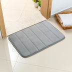 Grey Ultra-Absorbent Non-Slip Thickened Bath Mat(1.8x40x120CM) - Luxurious Durable Soft Floor Rug with Rubber Backing, Hand & Machine Washable Doormat for Bathroom & Entry