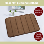 Grey Ultra-Absorbent Non-Slip Thickened Bath Mat(1.8x40x120CM) - Luxurious Durable Soft Floor Rug with Rubber Backing, Hand & Machine Washable Doormat for Bathroom & Entry
