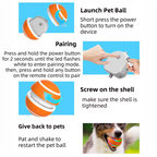 Orange Durable TPU Smart Interactive Electric Pet Toy Ball - Automatic Bouncing Dog & Cat Chew Toy, Shaking Smart Activated