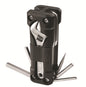 Black Compact 16-in-1 Bicycle & Motorcycle Repair Multi-Tool with Adjustable Wrench & Socket Set