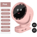 Pink Portable Stroller Fan with LED Display - Bladeless Safety Clip-On Fan for Baby & Desk (4000mAh, 360 degree Rotation)