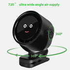 Pink Portable Stroller Fan with LED Display - Bladeless Safety Clip-On Fan for Baby & Desk (4000mAh, 360 degree Rotation)