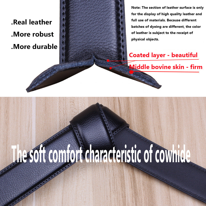 Valentine's Day Gift - Premium Men's Genuine Leather Automatic Buckle Belt - Business & Casual(Style 6)