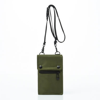 Green Men's & Women's Nylon Crossbody Phone Bag - Multi-purpose Splash-proof Shoulder Pouch for Travel & Daily Use