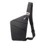 Black Anti-theft Crossbody Sling Bag for Men & Women - Slim, Lightweight Chest Shoulder Pack for Travel & Daily Commute
