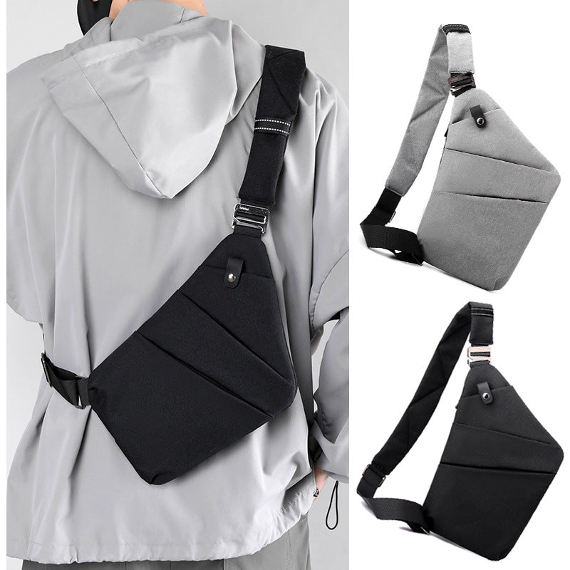 Green Anti-theft Crossbody Sling Bag for Men & Women - Slim, Lightweight Chest Shoulder Pack for Travel & Daily Commute
