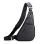 Black left shoulder New Men's Reflective Crossbody Sling Bag - Casual Commuter Shoulder Chest Pack for Daily Essentials