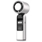 White New 100-Speed Portable Handheld Fan - Rechargeable Folding Turbo Mini USB Fan with Superconducting Cooling