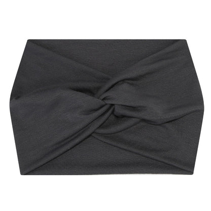 5-PCS Grey Women's Extra Wide Turban Headband - Elastic Yoga & Sports Hair Wrap
