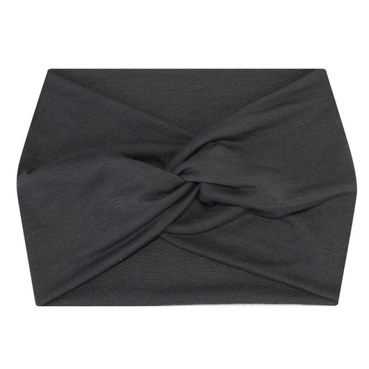 5-PCS Grey Women's Extra Wide Turban Headband - Elastic Yoga & Sports Hair Wrap
