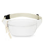White Women's Fashion Crossbody Sling Bag Large Capacity Casual Shoulder Bag Waterproof Nylon Waist Pack for Travel Sports