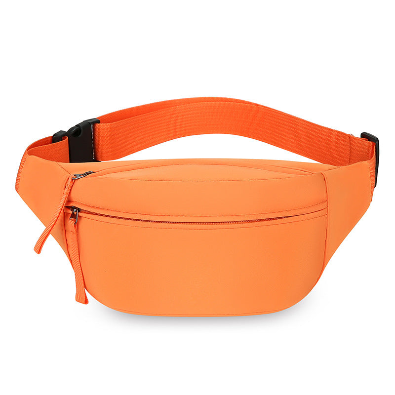 Orange Women's Fashion Crossbody Sling Bag Large Capacity Casual Shoulder Bag Waterproof Nylon Waist Pack for Travel Sports(Style One)