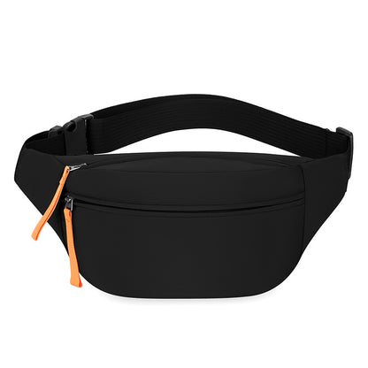 Black Women's Fashion Crossbody Sling Bag Large Capacity Casual Shoulder Bag Waterproof Nylon Waist Pack for Travel Sports(Style One)
