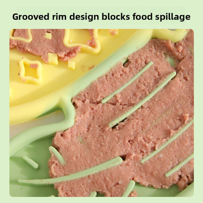 2-pcs yellow Tulip Shaped Silicone Pet Licking Mat Slow Feeder Dog Cat Lick Pad with Suction Cups Anxiety Relief and Boredom Buster