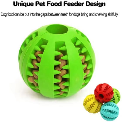 Green TPR Dog Chew Ball Set – 3-Piece Size Combination (Small, Medium, Large) with Food Hiding Design for Teeth Cleaning and Mental Stimulation in Australia