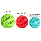 Lake blue TPR Dog Chew Ball Set – 3-Piece Size Combination (Small, Medium, Large) with Food Hiding Design for Teeth Cleaning and Mental Stimulation in Australia
