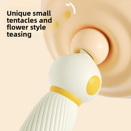 Yellow Powerful Mini Personal Massager Wand 10 Vibration Modes Quiet USB Rechargeable Soft Silicone Waterproof Discreet Body Relaxer