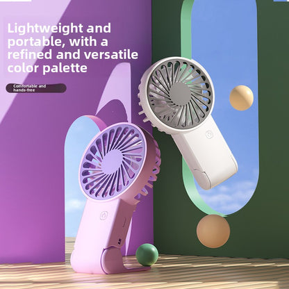 Green 2 Pack Mini Portable Handheld Fan Foldable Desktop Personal Fan USB Rechargeable Pocket Fan with 3 Speeds for Travel Office and Outdoor