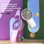 White 2 Pack Mini Portable Handheld Fan Foldable Desktop Personal Fan USB Rechargeable Pocket Fan with 3 Speeds for Travel Office and Outdoor